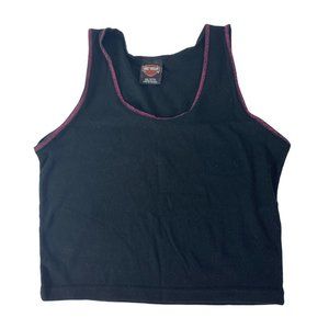 Harley Davidson Large Tank Black Pink Bling Stretc